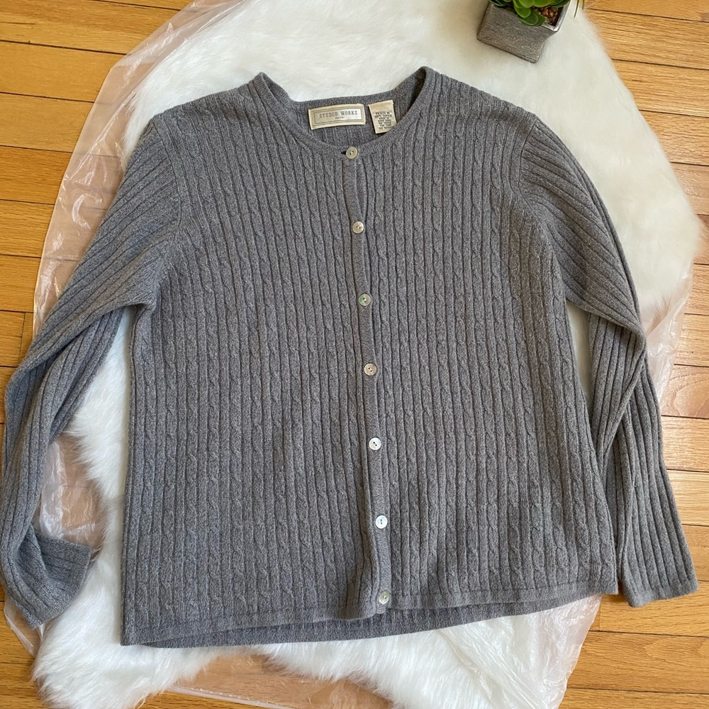 Gray cardigan